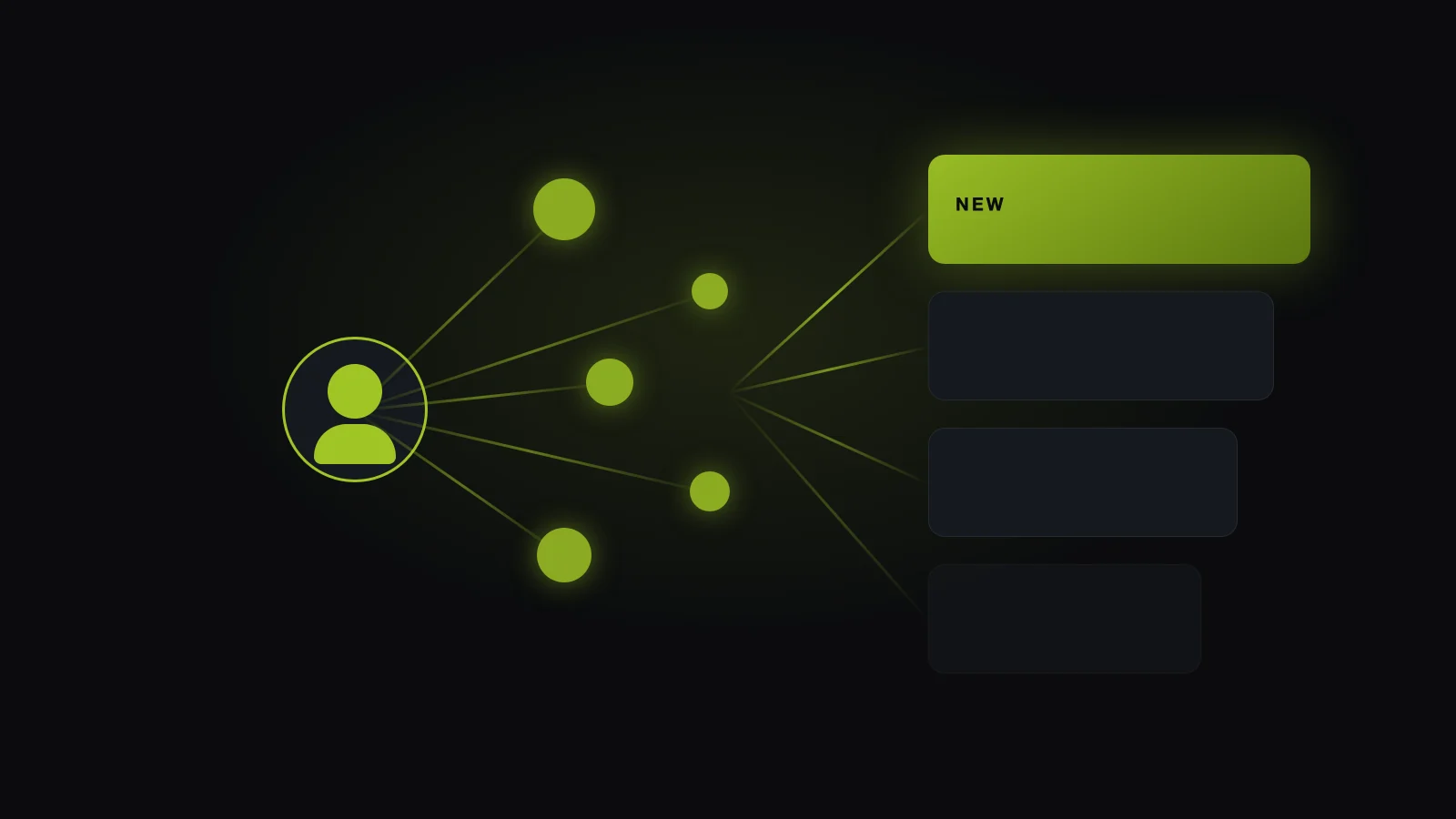 Abstract illustration: player interests routing new games into a personalised list