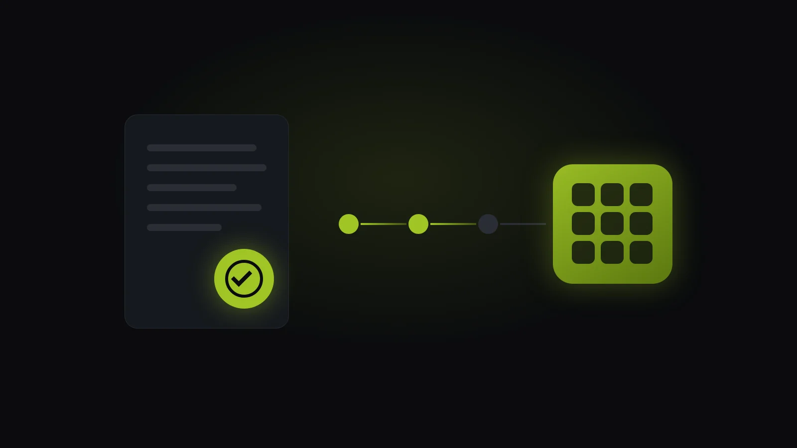 Abstract illustration: operator licence approved, then the white label platform goes live